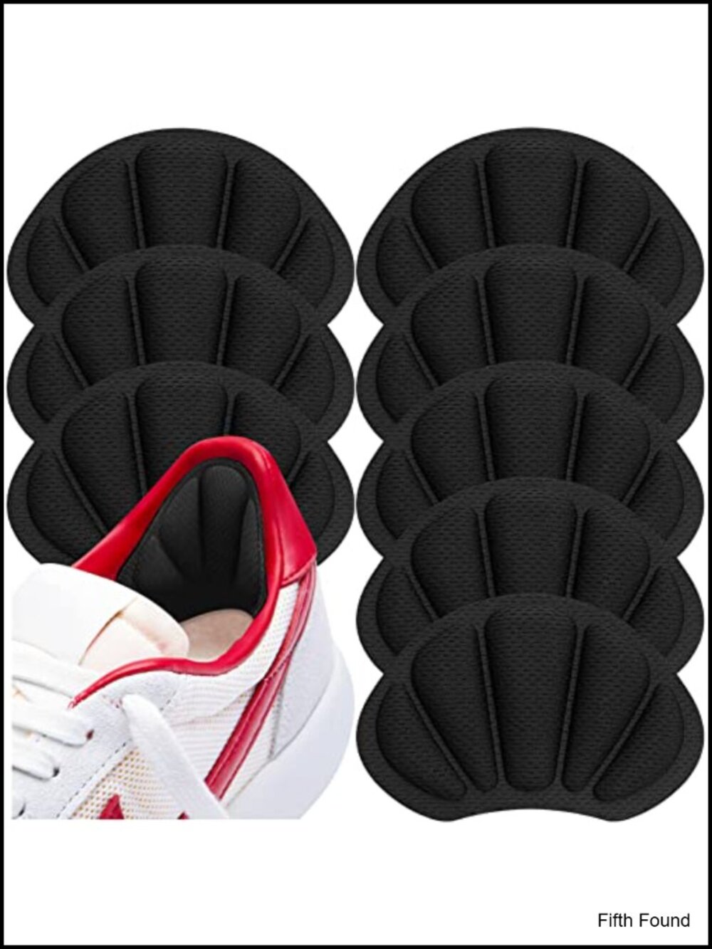 8 Pcs Mesh Self Adhesive Heel Cushion Pads for Back of Heel, Prevent Shoes Too
